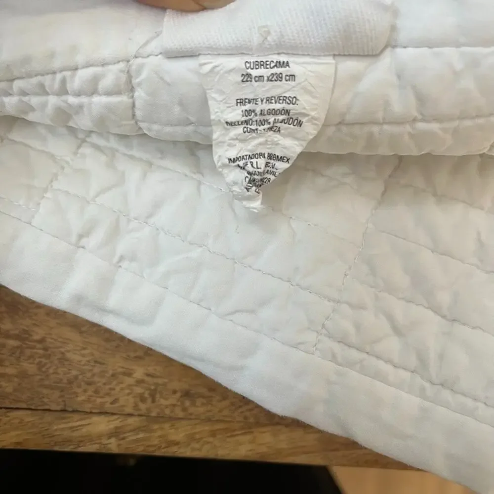 Real Simple Cotton Quilt Textured Bedspread Coverlet 90